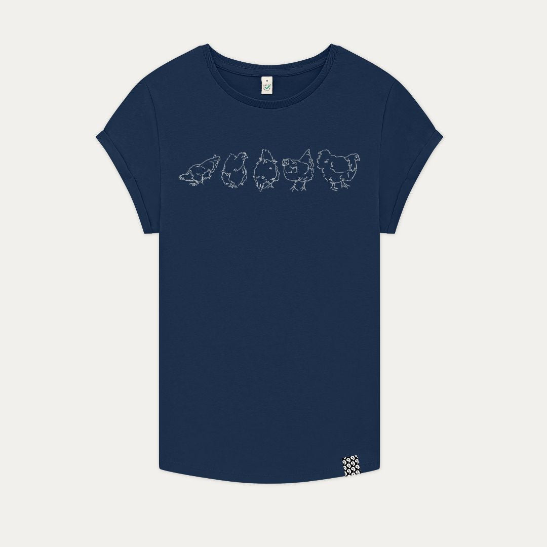 Pentahen T-shirt Women's Rolled Sleeve