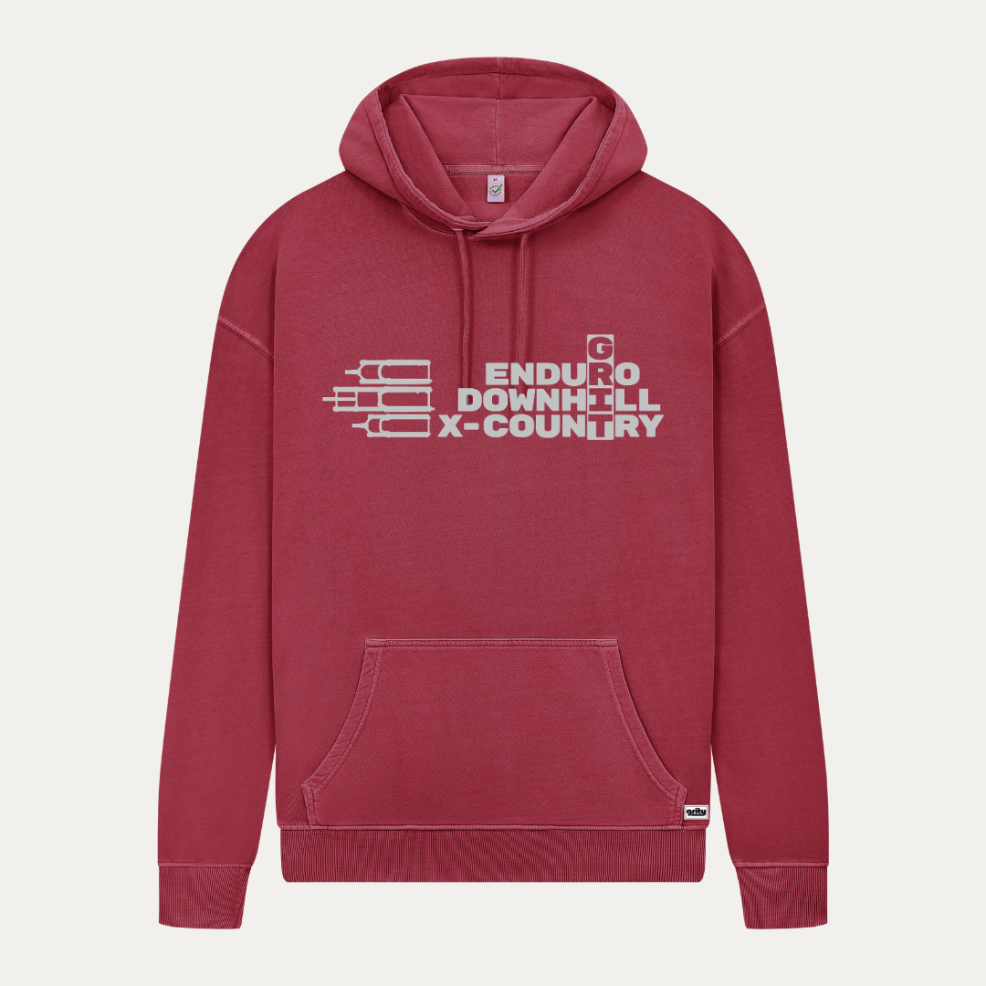 MTB Grit stonewash burgundy Hoodie Unisex