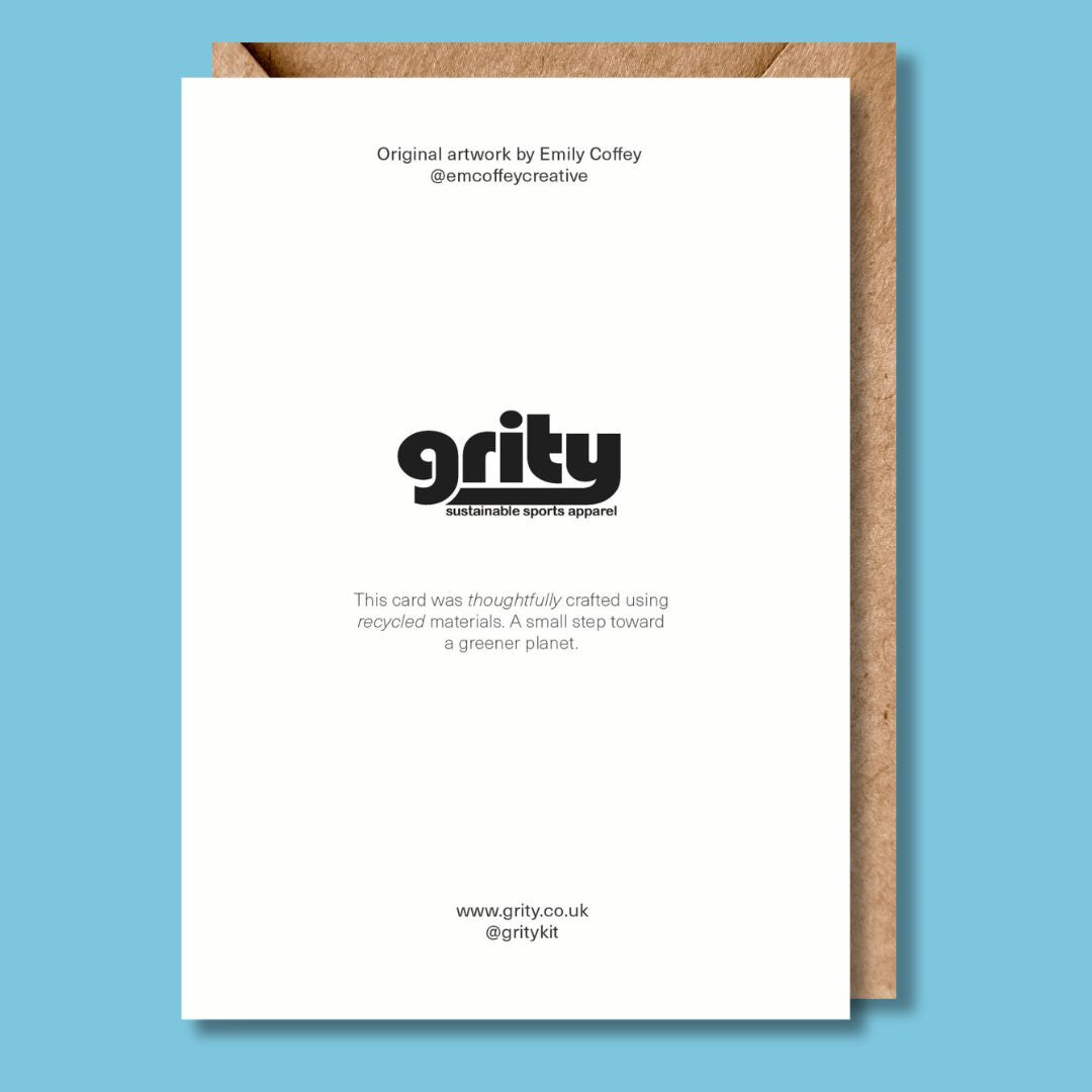 Male MTB Cyclist Greetings Card