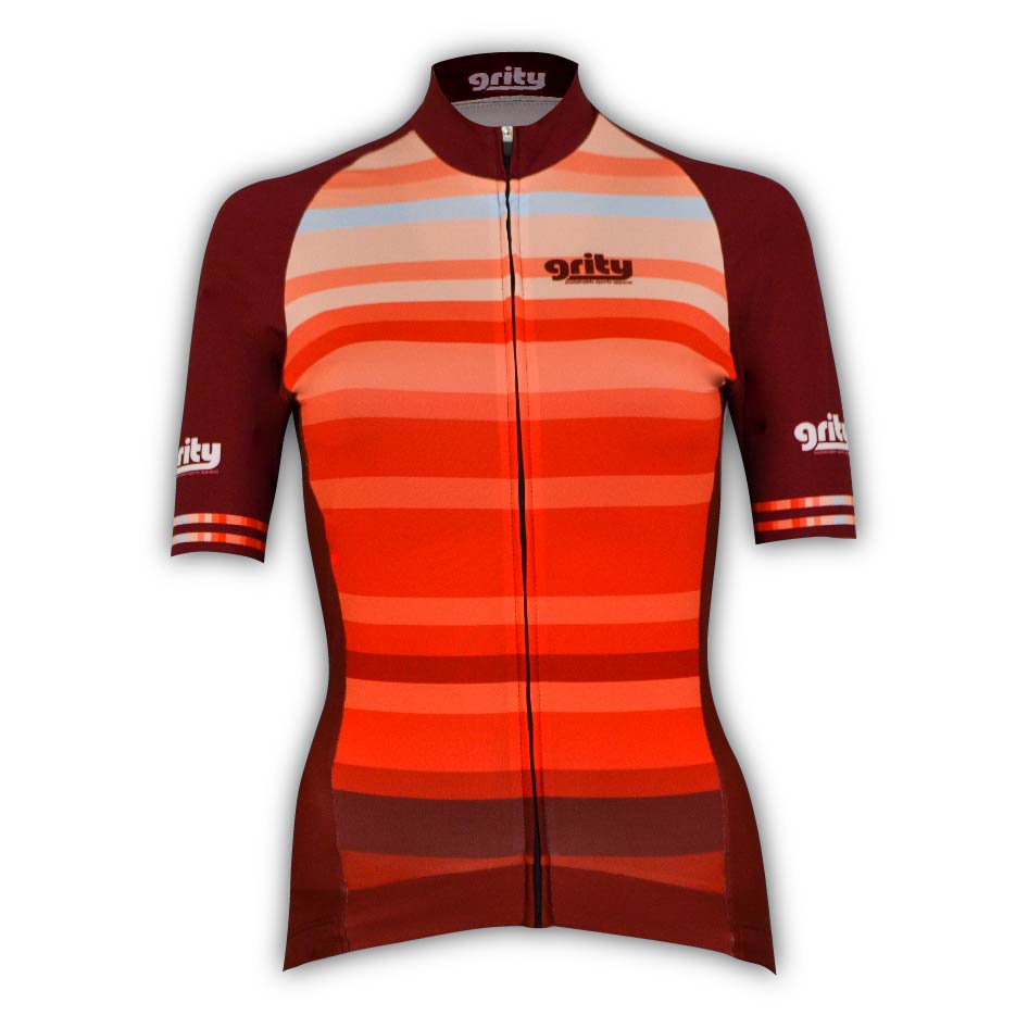 Warm Red Short Sleeve Jersey Women ♻️