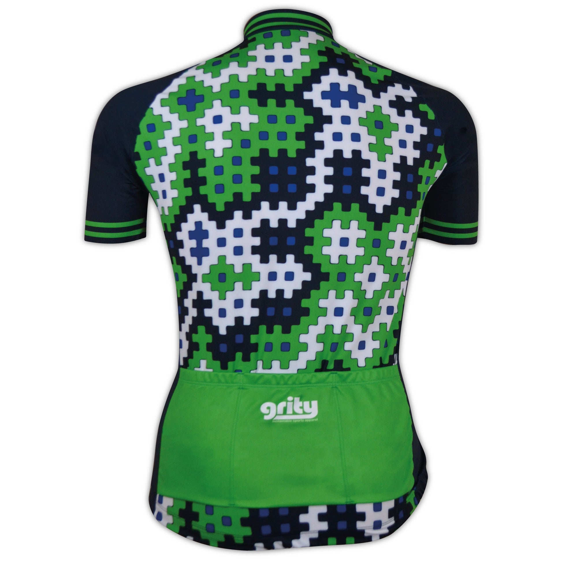 Hitomezashi grity cycling jersey rear