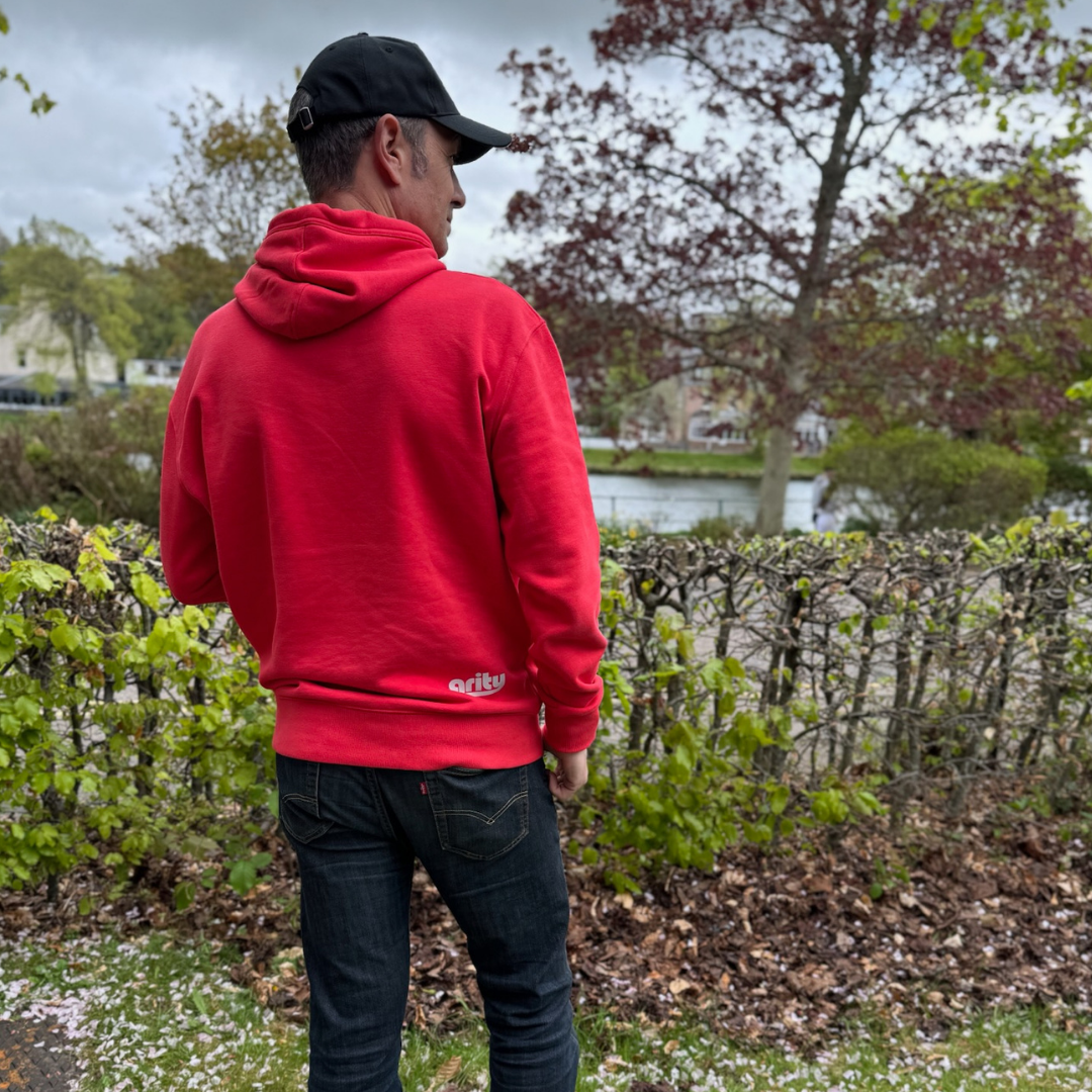Red Grity Hoodie - Unisex ♻️