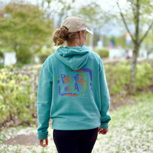 Teal Protect the Earth Hoodie - Unisex ♻️