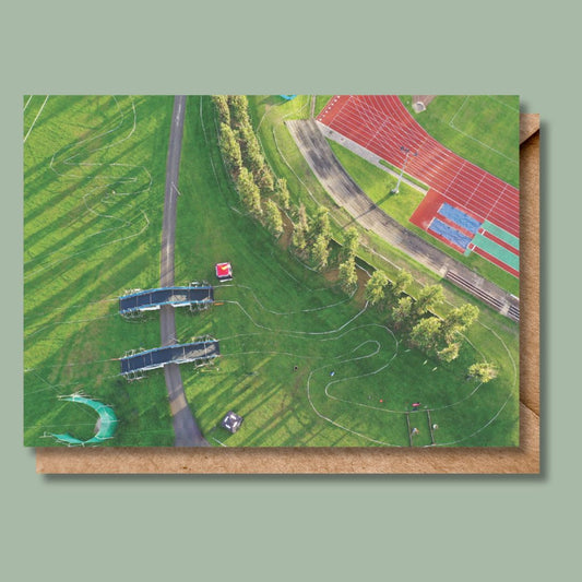 Derby Cyclocross Race Course Greetings Card