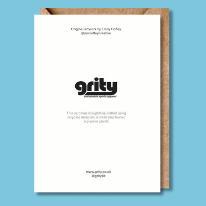 Male MTB Cyclist Greetings Card