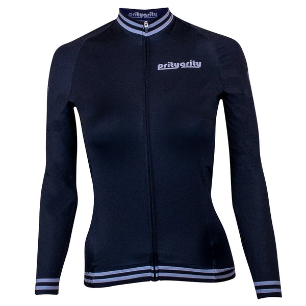 sustainable eco-friendly cycling long sleeve jersey women pritygrity